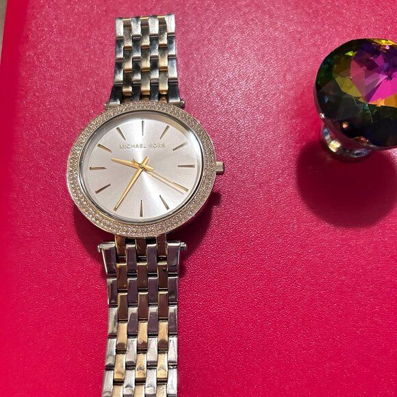 Michael Kors Women's Darci Two-Tone Stainless Steel Watch Style (MK3215) - Picture 7 of 13